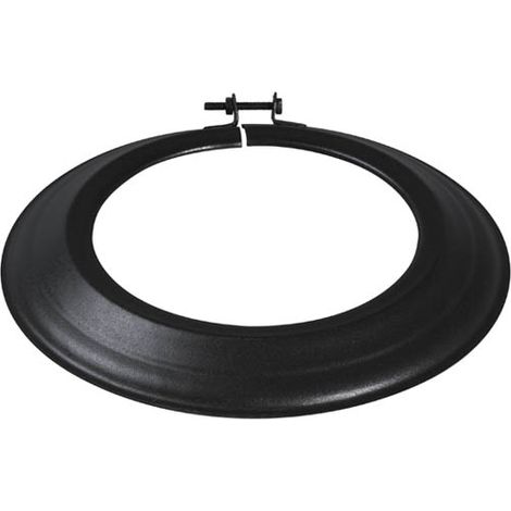 TEN – Rosace émail noir mat Ø200 – Finition murale en acier émaillé – Pour chaudières à gaz et à granulés – Norme CE 2270-CPD-048 NF