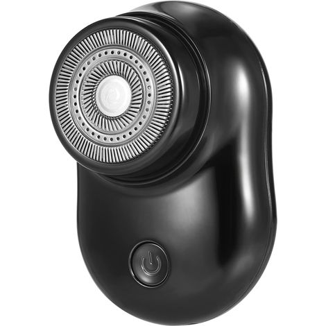 Mini-Reiserasierer für Herren, USB-aufladbar – Wiederaufladbarer Rasierer für unterwegs – Schwarz (1/4)