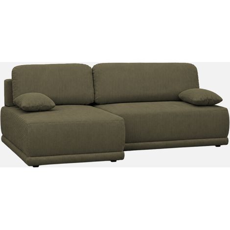 Sofá cama en pana fina con baúl de almacenamiento, 3 plazas (1/5)