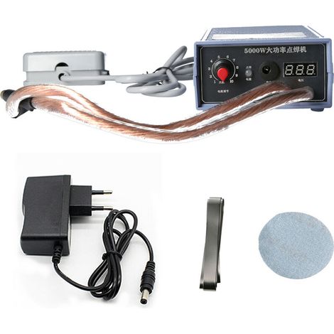 [MAI UTILIZZATO]  Saldatrice a punti portatile ad alta potenza da 5000 W, saldatrice a punti portatile con corrente regolabile da 0 a 800 A per batteria 18650, spina UE (spina UE) - INHHUB