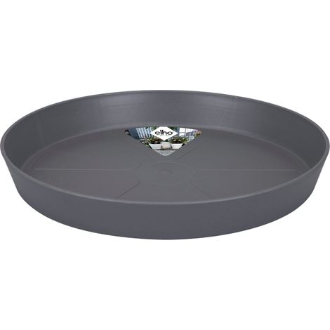 Elho Loft Urban Soucoupe Ronde 48 - Noir - L 48 x B 47.8 x H 5 cm - extérieuraccessoires - 100% recyclé (1/2)