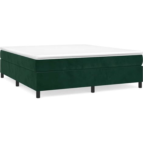 Maison Exclusive - Boxspringbettgestell Dunkelgrün 200x200 cm Sam