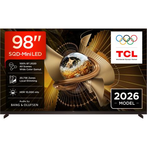TCL X11L TV 98X11L SQD‑Mini LED da 98”, 4K UHD, 10.000 nit e 20.736 zone di dimming, Smart Google TV a 144Hz, Dolby Vision & Atmos, Audio Bang & Olufsen (1/4)