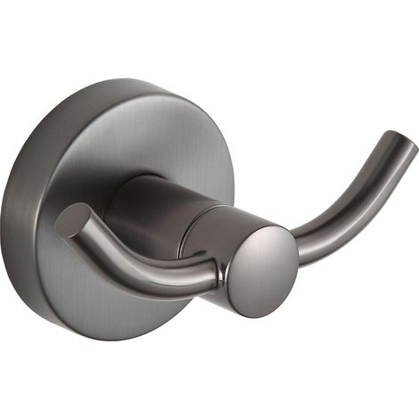 Mexen Remo doble gancho para toalla, gris pistola cepillado - 70507352-66 (1/2)