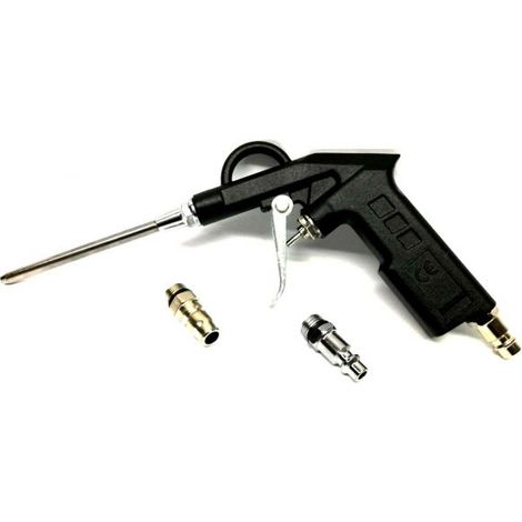 KIT PISTOLA SOFFIAGGIO ARIA COMPRESSA +ACCESSORI COMPRESSORE CANNA LUNGA INNESTO (1/3)