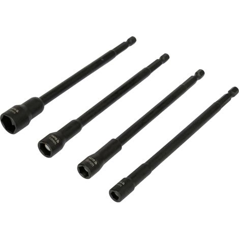 Magnetische Stecknuss-Set 1/4", 150 mm, 4-teilig