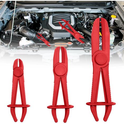 3-teilige Kraftstoffschlauchklemmenzange für Bremsschlauch-Kraftstoffschlauch (rot)