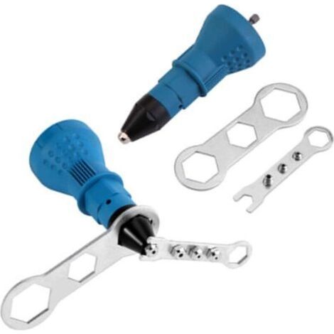 ALLIANDISPistolets à riveter électriques, pinces à riveter, adaptateurs pour pistolets à riveter en acier inoxydable, outils de rivetage électriques (1/4)