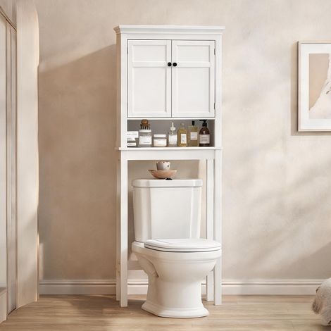Meuble de salle de bain blanc en MDF 70 x 20 x 175 cm (1/5)