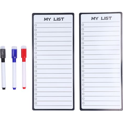 Bloc-notes réutilisable PET ardoise blanche, feuilles de planification adhésives effaçables à sec pour tableau mural (1/5)
