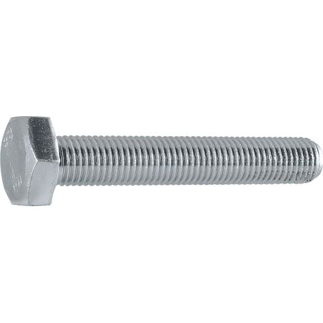 Feingewindeschrauben DIN961 M16x1.5x50, Sechskantschrauben, verzinkt, Stahl, ISO8676, hohe Festigkeit, Feingewinde, 50 Stück, 10.9, verzinkt-blau, Außensechskantkopf
