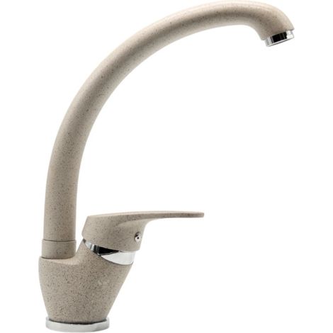 Miscelatore monoforo ottone colorato lavello cucina oslo erogazione orientabile finitura- avena 3 - confezione 1 (1/5)