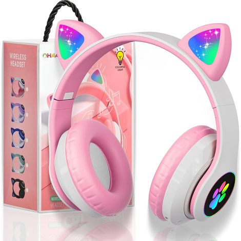 Casque Bluetooth Enfant, Casque Audio Oreilles de Chat Pliable (1/5)