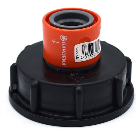 Raccord S60x6 - sortie femelle raccord rapide Gardena (1/4)