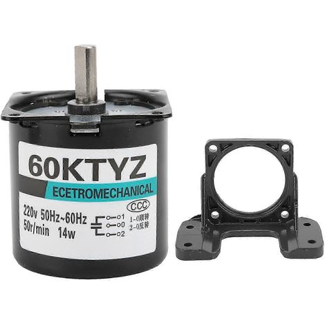 AC220V Permanentmagnet-Synchronmotor mit Exzentergetriebe, 50 U/min, Wellenzubehör für kompakten Getriebemotor (1/5)