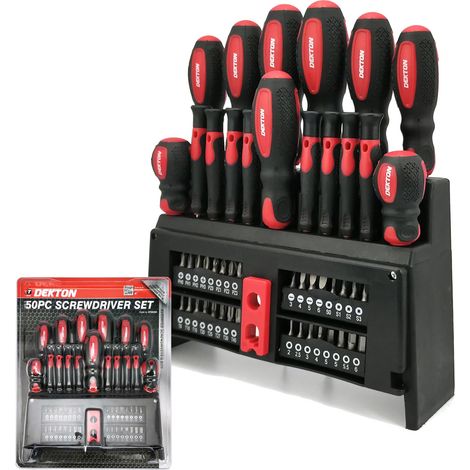 Dekton 50pc Magnetic Precision Torx Pozi Hex Slotted Phillips Screwdriver Set (1/6)