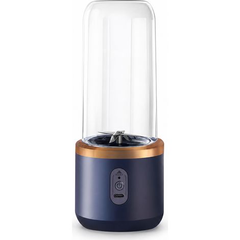 Blender Portable Rechargeable Bleu, 6 Lames en Acier Inoxydable, 40 W, Batterie 1500 mAh, Charge USB-C (1/5)