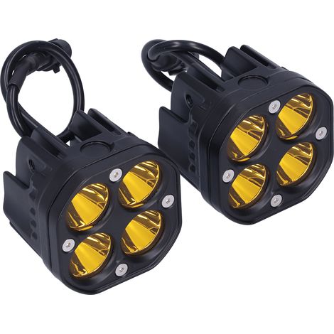 3er-Pack LED-Nebelscheinwerfer, 40 W, 6000 K, Gelb, 10–30 V, Universal-Spot für Geländewagen, UTV und Motorrad (1/5)