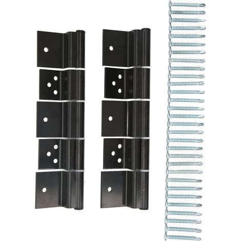 Kit de charnières à friction pour porte d'entrée de camping-car, en acier allié noir, pour caravane à sellette ou camping-car. (1/5)
