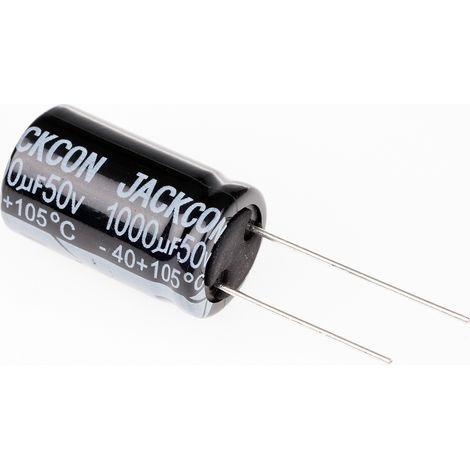 Condensateur RS PRO 1000µF, 50V c.c. (1/2)