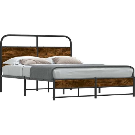 Maison Exclusive - Bettgestell ohne Matratze 140x200 cm Räucherei (1/5)