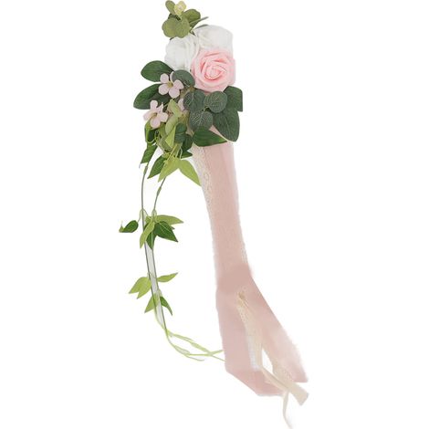 Décoration florale artificielle réaliste et réaliste pour le dossier de chaise de mariage : rose élégante à plusieurs couches, référence 17049 (1/5)