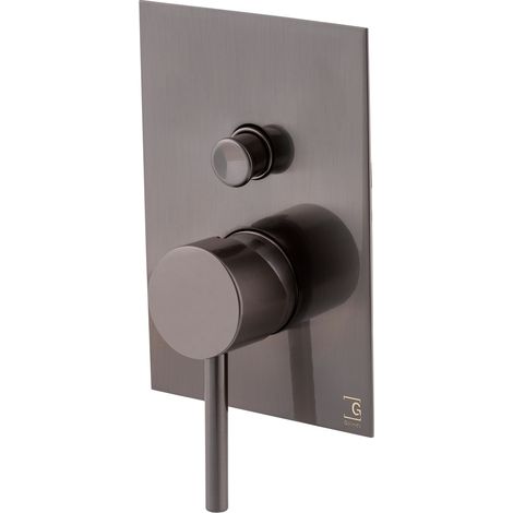 Galindo Grifo baño-ducha empotrable Theo Dark cromo negro cepillado 8637436 (1/2)