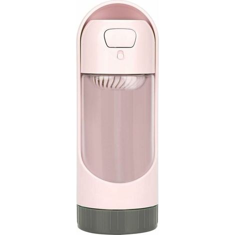 SHINING HOUSE Distributeur d'eau Potable de Chat de Preuve de Fuite de Bouteille d'eau de Portatif pour l'Entraînement Ambulant Extérieur de Déplacement(Rose) (1/5)