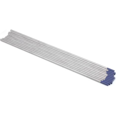 Paquet de 10 aiguilles de soudage à l'yttrium et à électrode de tungstène, bleues, 3 mm, WY20, adaptées au soudage de l'aluminium mince. (1/5)
