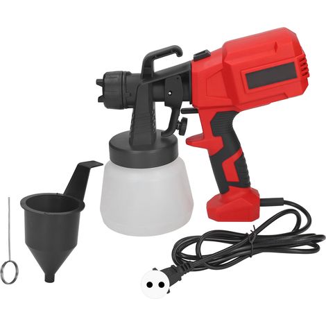 Pistolet électrique réglable 800ML pour peinture, buse de projection à débit ajustable, pulvérisateur mural manuel 220V avec prise EU, pour décoration intérieure. (1/5)
