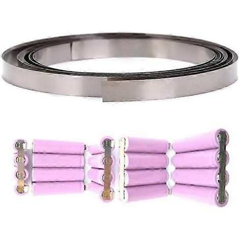 Bande de soudure par points AURA 2M 8mm x 01/012/015 en acier nickelé, compatible avec les machines de soudage par points pour batteries Li 18650. (1/5)