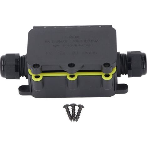 Boîte de jonction électrique IP68 étanche à l'eau, 2 voies PA66, câblage externe en plastique pour éclairage paysager LED extérieur 450V (1/5)