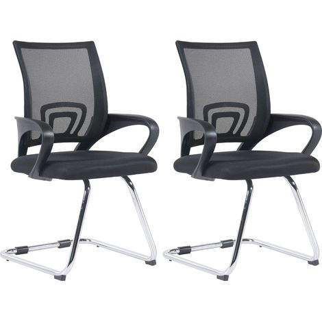 Set di 2 sedie a sbalzo Eureka nero (1/5)