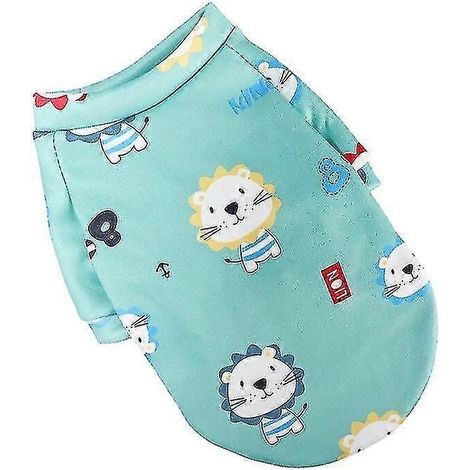 Sudadera con capucha estampada de invierno para perros pequeños, abrigo cálido para mascotas Chihuahua Shih Tzu Sudadera para cachorros Gato Jersey Disfraz Ropa para mascotas León verde (1/5)