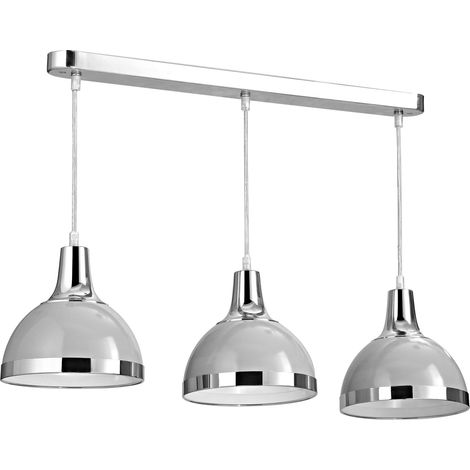 Premier Housewares Vermont 3 Flint Grey Shades Pendant Light