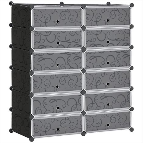 Bibliothèque modulable 12 cubes pour 24 paires de chaussures 94 (1/5)