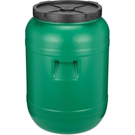 Garronda 80L Fût Plastique Alimentaire Sans BPA – Récupérateur d'Eau Bidon Alimentaire avec Couvercle pour Eau, Choucroute, Croquettes, Fermentation GD-0142