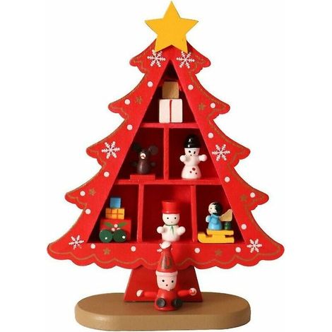 Autres décorations de Noël - décorations de Noël décorations de Noël en bois décorations de Noël arbres de Noël accessoires de fenêtre cadeaux de Noël cadeaux de Noël rouge (1/2)