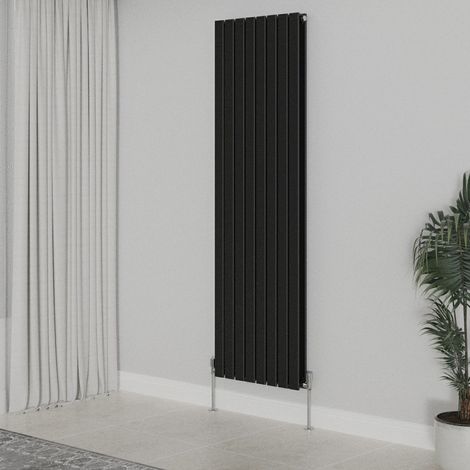 WarmeHaus Vertical 1800x544mm Flat Panel Radiator Black Double (1/5)