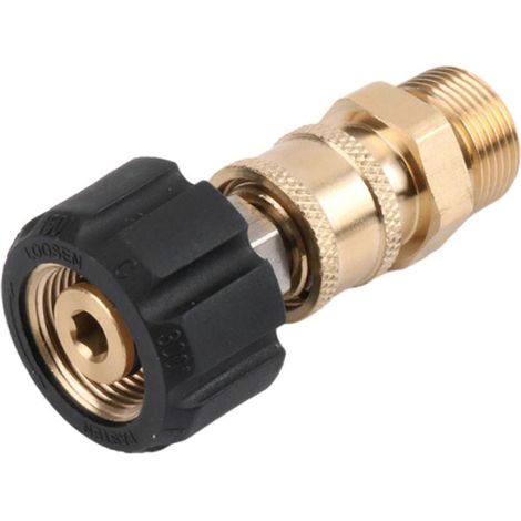 Adaptateur pour nettoyeur haute pression, raccord rapide multifonction pour tuyau d'arrosage, connecteur rapide M22 vers 3/8 pour raccords de nettoyeur haute pression-Quick Connect 14 (1/5)