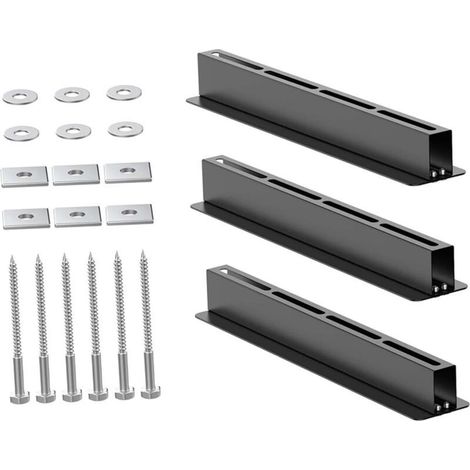 Lot de 3 Supports de Rangement pour Bacs de Plafond, Rails de Plafond pour Garage (1/5)