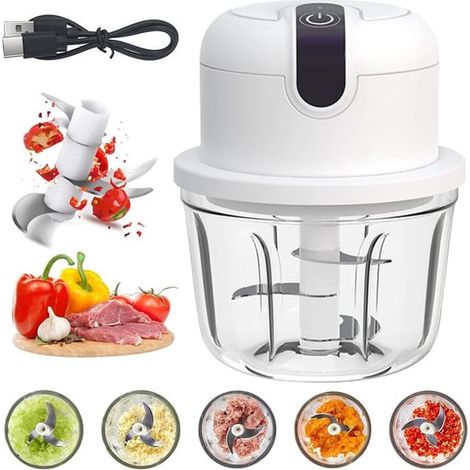 Kabelloser Mini Zerkleinerer mit USB Anschluss, für Zwiebeln, Obst, Nüsse, Fleisch und Knoblauch, 350 ml Fassungsvermögen und kompaktes Design (1/5)