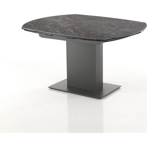 Ausziehbarer Esstisch aus Keramik, modernes Design, 77x120/180cm, Moore Marble A