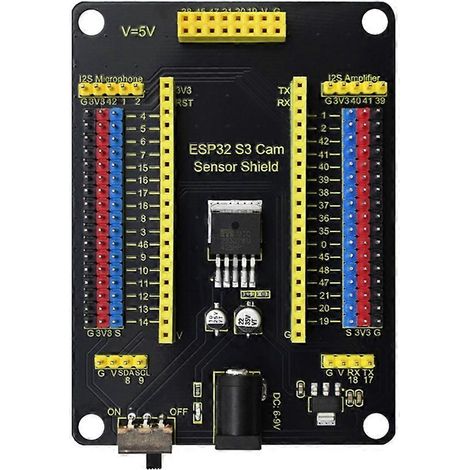 Carte d'extension pour capteur de caméra ESP32 S3 basée sur la caméra S3 pour Lego. Inclut des interfaces I2C et des interfaces CC. (1/5)