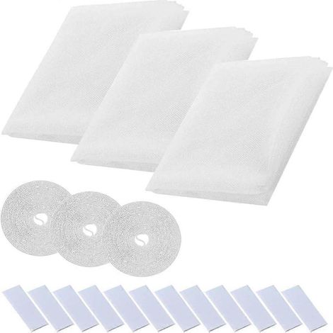 Lot de 3 bandes adhésives blanches effet sable pour fenêtre - 1,5 x 2 m (1/4)