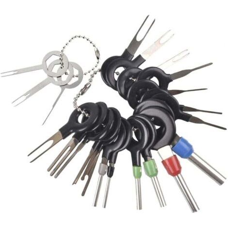 Kit de 21 Extracteurs de Cosses pour Connecteurs Sertis de Câblage Électrique (1/4)
