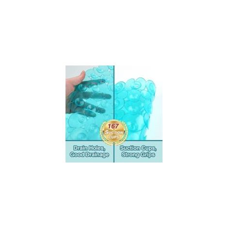 Alfombrilla antideslizante para bañera, 35 cm x 68 cm, alfombrilla para bañera que proporciona una agradable sensación en los pies cansados, alfombrilla de ducha lavable y ecológica - Crezuo