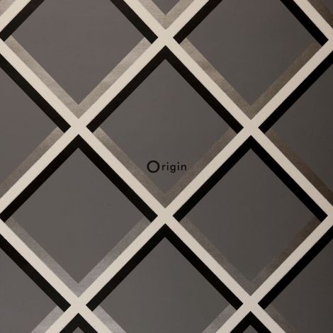 papier peint géométrique marron - Origin Wallcoverings