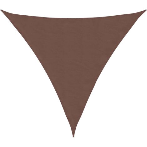 Maison Exclusive - Parasole a Vela Oxford Triangolare 4,5x4,5x4,5 m Marrone