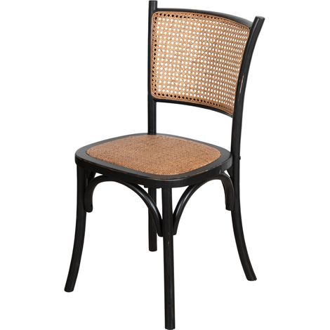 Stuhl aus Holz und Rattan. Thonet-Stuhl. Retro-Stuhl für Esszimmer, Küche, Restaurants. Vintage-Stuhl aus Massivholz